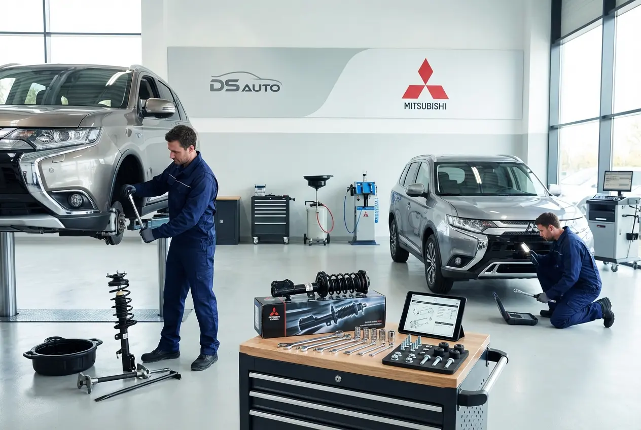 Замена амортизаторов Mitsubishi в автосервисе DS Auto, Жуковский
