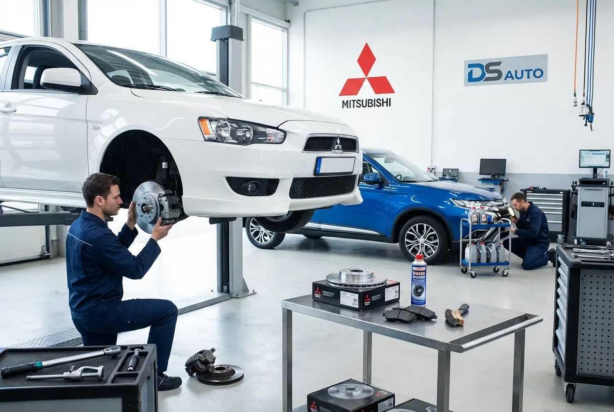 Процесс замены передних тормозных дисков Peugeot в автосервисе «DS Auto»
