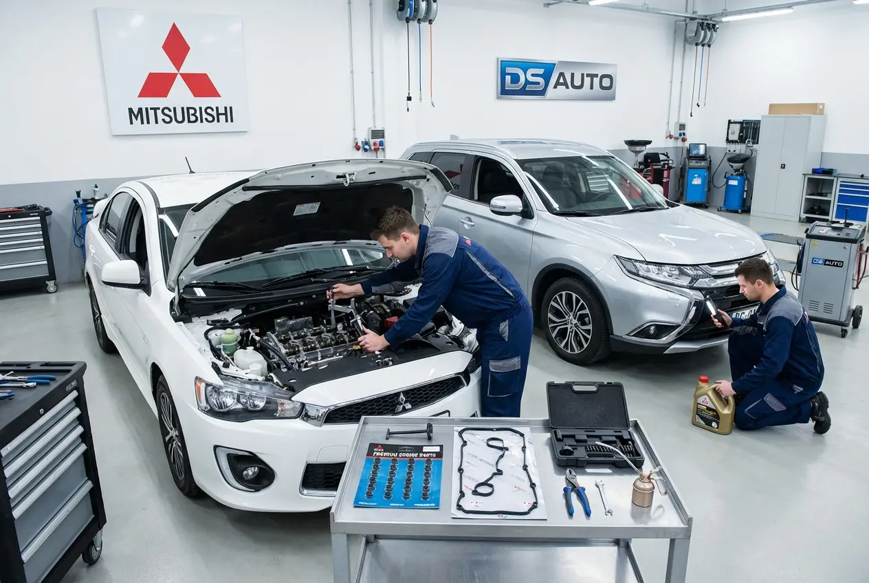 Замена маслосъемных колпачков на двигателе Mitsubishi в автосервисе DS Auto в Жуковском

